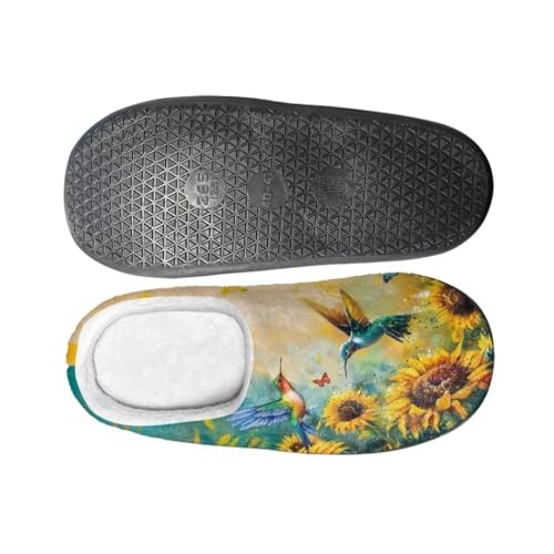 Jeiento Slippers for Women Warm Cotton Memory Foam Scuff Slippers Fuzzy Fluffy Spa Hotel House Home Indoor Slippers for Ladies3