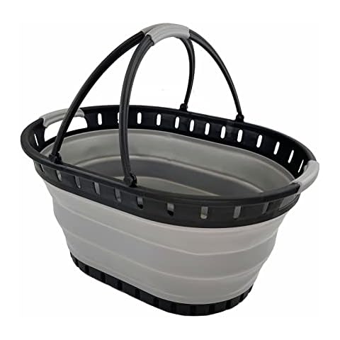 SAMMART 25L zusammenklappbarer Wäschekorb aus Kunststoff Cover