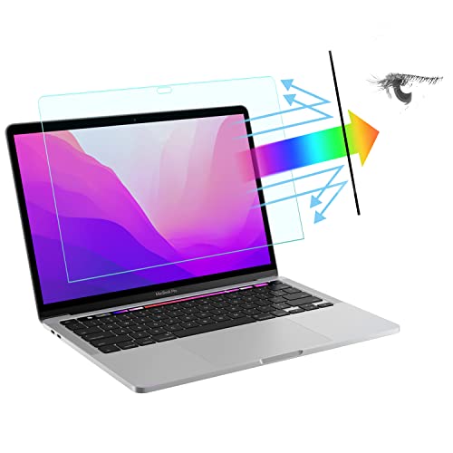 HaruYo [Lot de 2 Film de protection d'écran anti-lumière bleue Compatible avec MacBook Pro 13'' (2016-2022, M1, M2), Anti Rayures Film Protection Cover