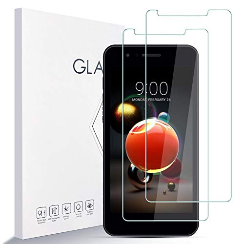 LZS Protector de Pantalla para LG K9 Dureza 9H A Prueba de Rayones Protector de Pantalla de Vidrio Templado [2 Piezas] Borde Redondeado 2.5D, Fácil de Instalar,Soporte de Prensa 3D