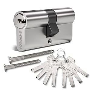 Bwintech 80mm Euro-Zylinder-Schloss mit 8 Schlüsseln