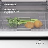 Klarstein Big Daddy - Refrigerator with Freezer Compartment, LED, 86L Total Capacity (61L Fridge, 25L Freezer) - Quiet Operation, Silver - Image 6