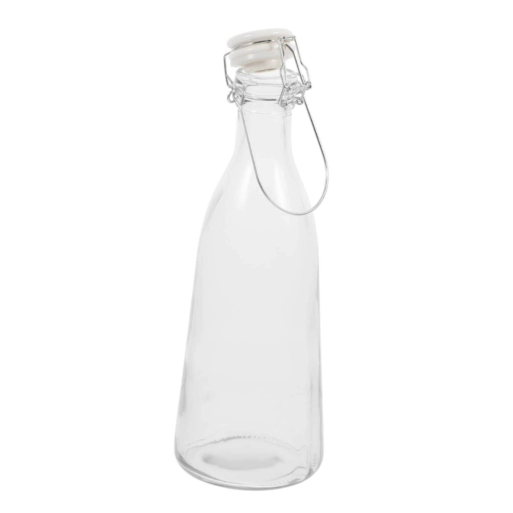 Gatuida Bottiglia Vetro per Dispenser Bevande con Tappo Chiusura Ermetica Contenitore Multiuso per Condimenti e Salse Vetro Spesso Anticracking Adatta per Uso Cucina e Frigorifero