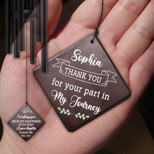 Image of Personalized Retirement Wind Chime for Women & Men, Going Away Farewell Gifts for Coworkers Teacher Boss Leader,Coworker Leaving Customized Wind Chime, Retirement Gifts for Dad Mom