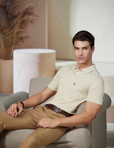 Image of Duke Stardust Men Half Sleeve Cotton T-Shirt (ONSD38T Sand M)