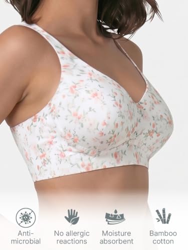 Image of Enamor Bamboo Cotton A077, Side Support, Everyday Women's T-Shirt Bra - 3X Softer, 4X More Absorbent, Antimicrobial, Padded, Wirefree, Full Coverage