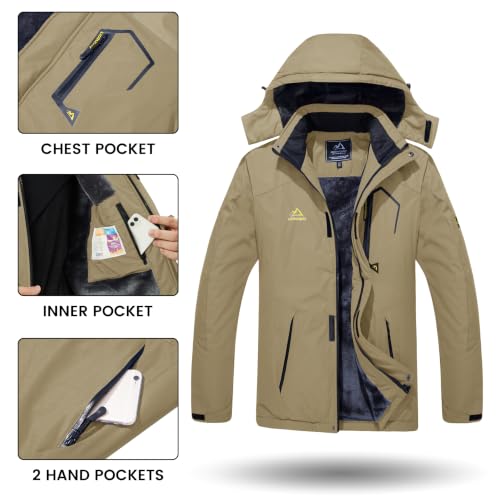 Image of TACVASEN Men's Winter Skiing Jackets Waterproof Thermal Snowboard Coats