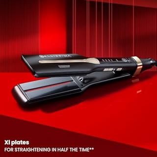Bellissima Absolute 4XL Hair Straightener - Ceramic Plating with Keratin, Infrared & Ionic Technology for Smooth Glide, 170°C-200°C Adjustable Temperatures, Ideal for Long, Thick, Curly Hair Type