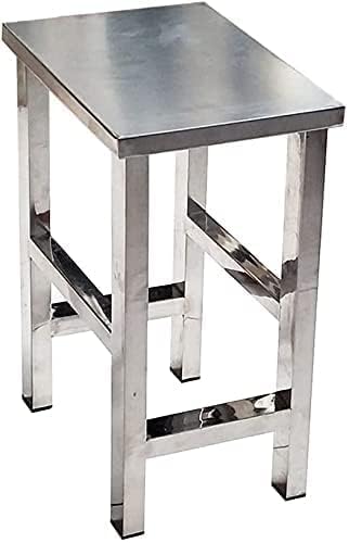 INDIAN DECOR 55475 Sturdy Rust Proof 50 CM Tall All Stainless Steel Stool, Chairs, Medical stools, Restaurant stools, Conference Room stools - Kitchen Stool - Pantry Stool - Chrome