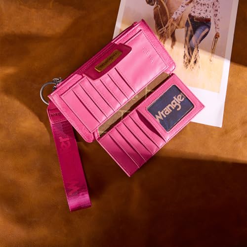 Image of Montana West X Wrangler Wallet for Women Ladies Female Card Cases & Money Organizers Wristlet with Wallet Large Clutch with Coin Purse Smooth Zipper and Rfid Lining
