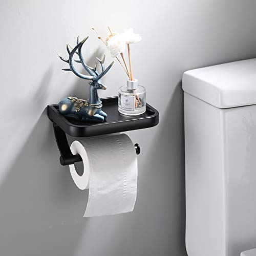 Sujetador de papel higiénico negro para baños modernos y ordenados 5