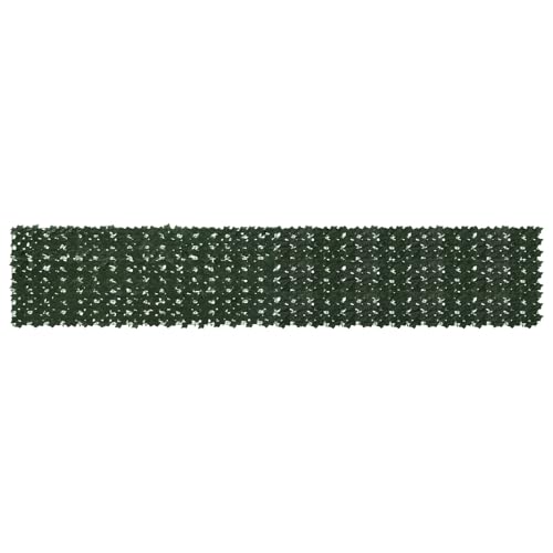 Écran de balcon vert 400x75 cm en polyéthylène avec motif de feuilles - 2