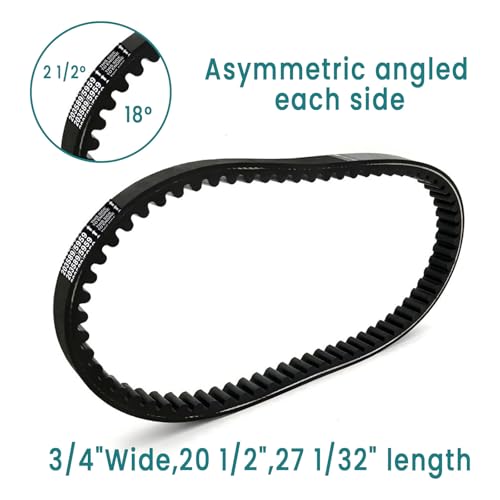 Image of QYMOTO Go Kart Belt 203589 /5959 for Coleman KT196 /CK196-T Drive Belt,30 Series Torque Converter Belts Fits Manco 5959, Comet 203589 TAV2 Cart Asymmetrical Belt Kartco 7628