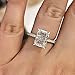 Effinny 3.5 Carat Radiant Cut Engagement Ring for Women,Promise Ring in 925 Sterling Silver(Size:4.5)