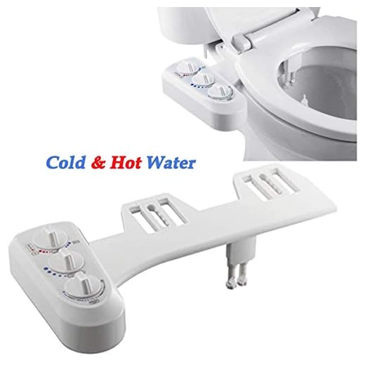 JAKAGO Self Cleaning Nozzle Bidet Toilet Seat Attachment Bidet Hot and Cold Water Bidet Dual Nozzle Non-Electric Mechanical Spra Adjustable Pressure and Temperature Bidet for Toilet