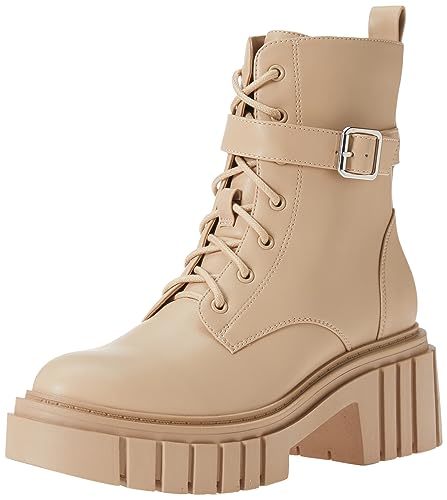 The Drop Women's Koi Lace Up Platform Combat Boots Sand, 8