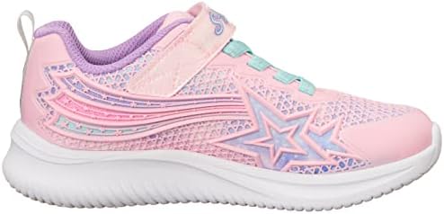 Skechers Kids Girls Jumpsters-Wishful Star Sneaker, Pink/Aqua, 3 Little Kid | Image 5