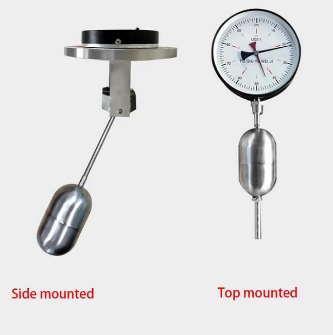 Dial Level Controller Pointer Float Level Gauge Side Mount Top Mount Mechanical Water Level Gauge (Side mounted, 1m)