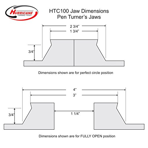 Hurricane Turning Tools, Pen Turners Jaws For The Htc100 4 Jaw Wood Lathe Chuck #TOP5