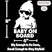 TOTOMO Baby on Board Sticker for Cars Funny Cute Safety Caution Decal Sign for Car Window and Bumper No Need for Magnet or Suction Cup - Carlos from The Hangover