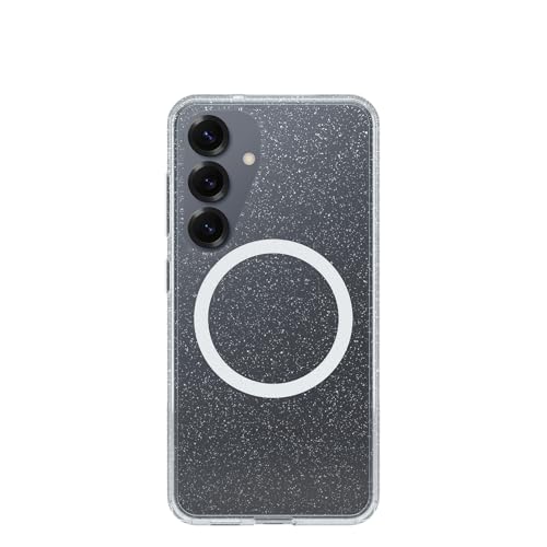 Image of OtterBox Samsung Galaxy S25 Symmetry Series Clear Magnet Case - Stardust Clear /Glitter
