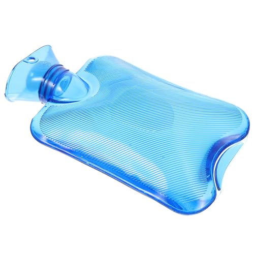MUSISALY Bolsa en Pvc Azul de 1000ml de Agua Caliente Reutilizable Diseño Exquisito y Cómodo, Calentador de Manos Portátil Adecuado para Exteriores y Escuela