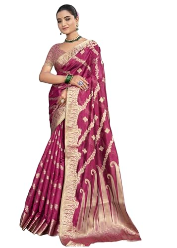 Sari traditionnel indien en organza de soie fait main 12161 pour cérémonie
