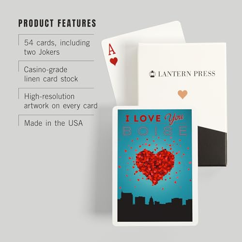 52 Cartas de Poker I Love You Boise Idaho miniatura 3