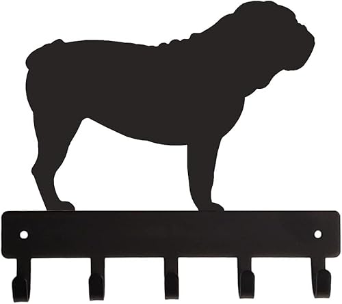 Miniatura 1 de The Metal Peddler Llavero de Bulldog inglés para pared, grande, 9 pulgadas de ancho, fabricado en Estados Unidos. Regalo para amantes de los perros,