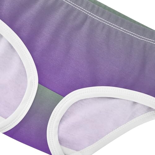 Joisal Girls Underwear Toddler 2t Cotton Cute Panties Girl Bright Briefs Kids Undies Dinosaur Green Purple Gradient4
