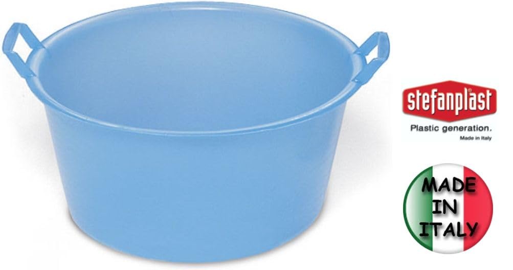 Bacinella ovale grande con manici in politilene blu 50 cm 16 litri