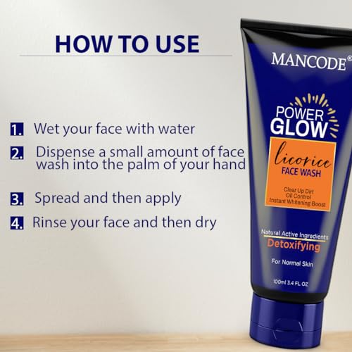 Image of Mancode Power Glow Face Care Combo for Unisex | Scrub, Face Wash & Whitening Cream | Deep Cleansing, Exfoliation & Brightening | Natural Ingredients with Saffron, Turmeric, Kojic Acid & Licorice | Hydrating & Reduces Dark Spots Pack of 3