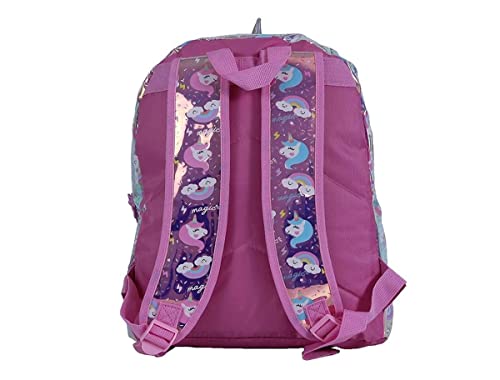 Mochila de Costas, Clio, Unicórnio Holográfico, Grande