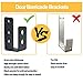 Door Barricade Brackets, 2 Pack 2x4 Door Barricade Brackets Door Security Barricade Brackets Bar Security Holder for Home, Barn, Shed, Garage, Gate to Security Door Reinforcement Fits 2x4 Bars, Black