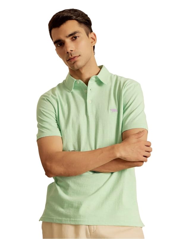 Men Solid Cotton Melange Polo-image-15