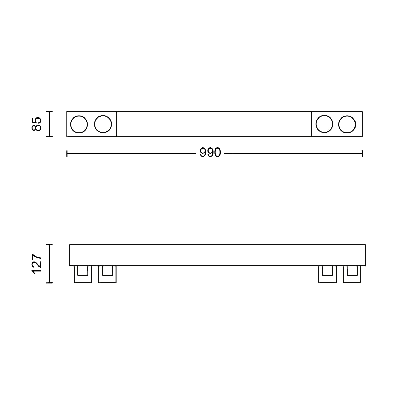 Philips Hue – Lámpara inteligente Hue Centris, con 4 Focos LED Inteligentes, Luz Blanca y de Colores, Compatible con Alexa y Google Home, 100 cm - Color Negro [Clase de eficiencia energética G]