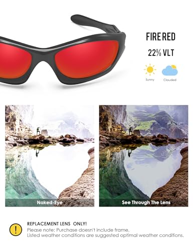 Image of BLAZERBUCK Anti-salt Polarized Replacement Lenses for Oakley Monster Dog Sunglass