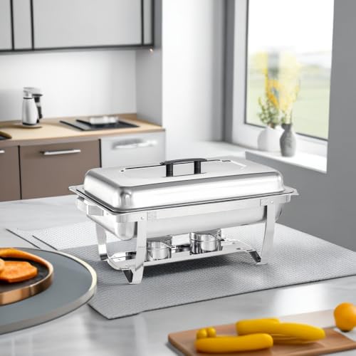 Mriisel MR-08 Chafing Dishes For Buffet 4 Pack, 9 Quart Stainless Steel Chafing Dish Buffet Set thumb #6