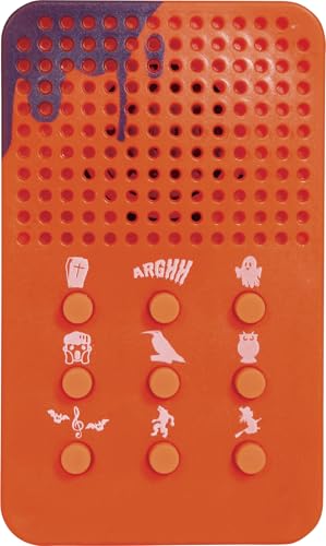 FIESTAS GUIRCA | Altavoz Ruidos de Terror - Efectos para Fiestas de Halloween - Ideal para Ambientes Terroríficos y Escenarios de Miedo - Naranja