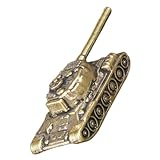 BESPORTBLE Vintage Messing Panzerskulptur Miniatur Militärmodell Bronze Büro Deko Sammlerstück