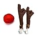 Produktbild teng hong hui Weihnachten Antlers und rote Nasen-Auto-Dekoration Reindeer Autodekoration Dekoration Festival Fahrzeug Flannelette Kostüm Ornament