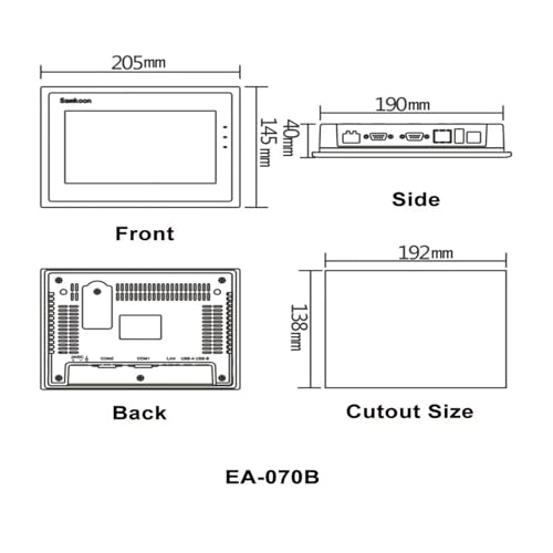 Image of 7-inch HMI Sk070 070BMS 070B EA070B 070QE 070QT 070QS HMI Display Ethernet(SK-070MG)