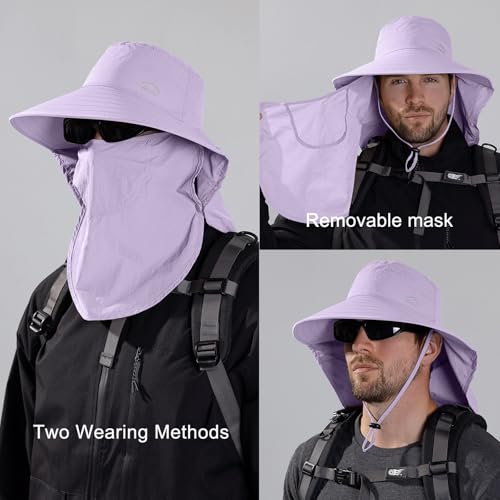 Image of Sun Hat for Men Women with Neck Flap,UPF 50+ UV Protection Fishing Hat