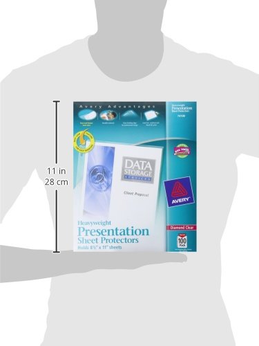 Image of Avery Diamond Clear Heavyweight Sheet Protectors, Easy Load, 100 Document Protectors (74100)