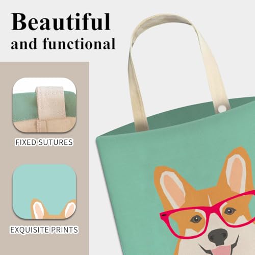Image of Cute Car Trash Can, Organizer & Storage Bag, Holds 5L, Red Corgi Dog