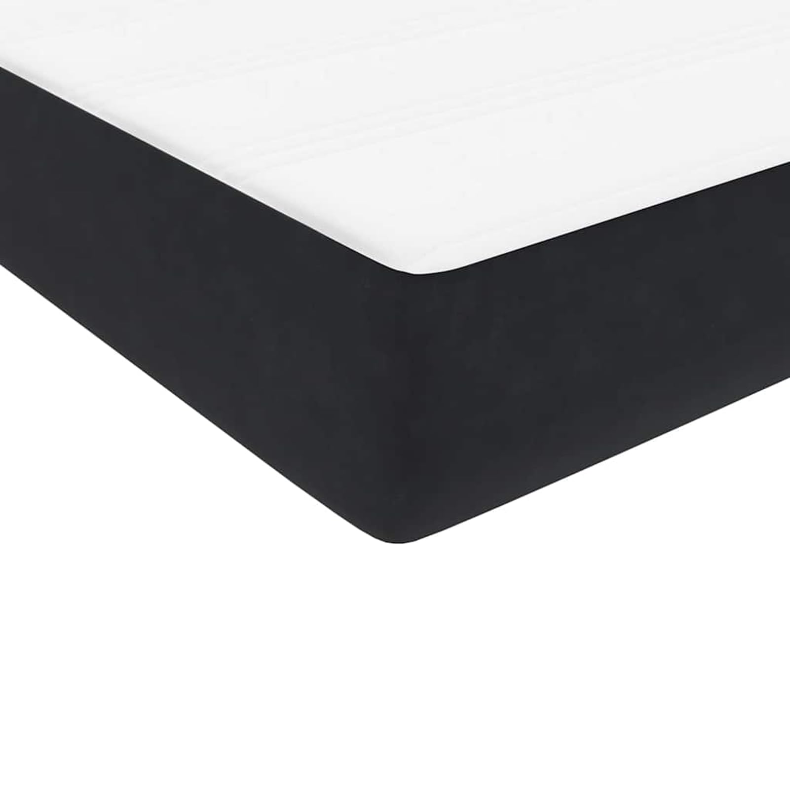ATOMSTACK MAKER Letto a molle, 160 x 210 cm, con materasso a molle insacchettate e testiera regolabile in altezza, design in velluto nero, con topper da 5 cm, traspirante e lavabile