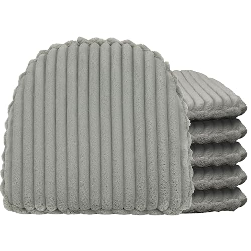 Klear Vu Raindrop The Gripper Non Slip Chair Cushions, Soft & Comfortable Seat Pad, Sitting Pillow for Kitchen, Dining or Office, 6 Count (Pack of 1), Lush Pewter