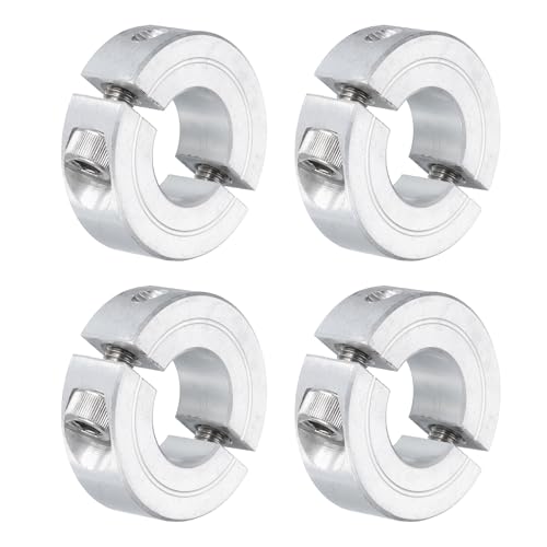 uxcell 4Pcs Double Split Clamp-On Shaft Collar 5/8" Bore, Aluminum Alloy