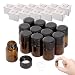 144 Packs Beauticom 2ML Amber Glass Vial for Essential Oils, Aromatherapy, Fragrance, Serums, Spritzes, with Orifice Reducer and Dropper Top