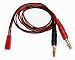 Produktbild ikarex-shop Ladekabel JST BEC Stecker auf 4mm Bananenstecker (Kabel 60cm) Goldstecker Lipo Akku Adapter